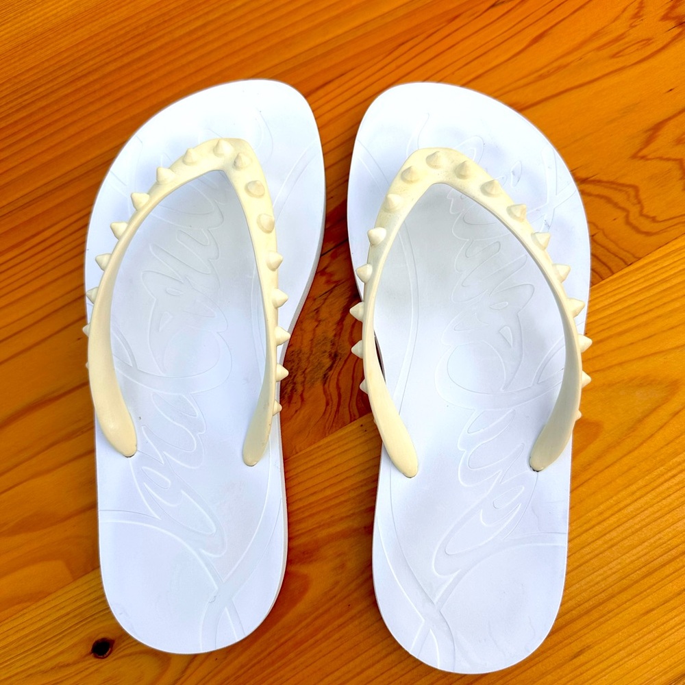 Christian Louboutin 36 Loubi Flip Spikes Donna Flip Flops